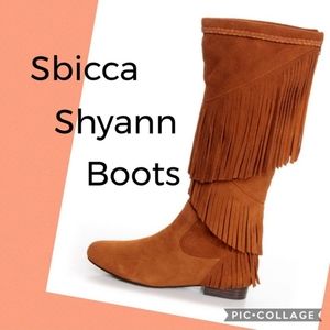Sbicca Shyann Fringe Knee High Boots